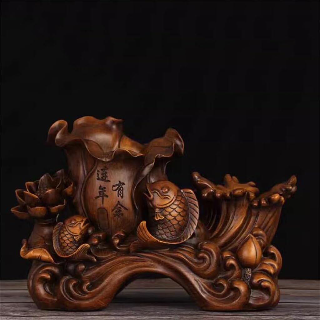 Décoration porte-stylos, boîte de rangement pour papeterie de bureau, porte-stylo décoratif chinois, seau, fournitures de bureau