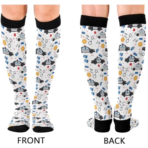 Image of Pigsaly Womens Compression Socks Yellow Stars Funny Brown Capybara Knee High Socks Athletic Tube Sock Outdoor Sport Socks