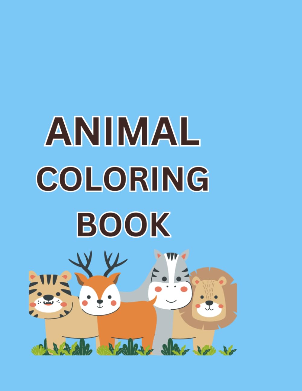 Animal Coloring Book: Cute Animals Coloring Pages for Kids and Toddlers