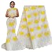 pqdaysun African Lace Fabric Milk Silk Nigerian French Lace Net Fabric Embroidered Fabric for Wedding Party F50752 (Yellow, 5 Yards)