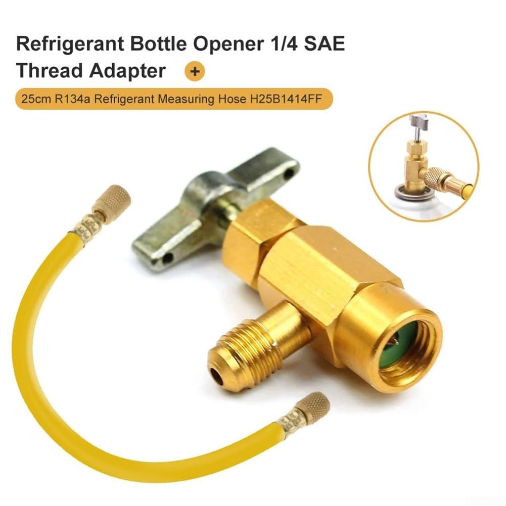 Tubo di misurazione del refrigerante, Tubo di carica R134A da 25 cm Tubo di carica del refrigerante Indicatore di tubo Kit di strumenti per fluoruro Ricambi auto per automobili Veicoli