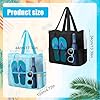 LFBEST 2pcs Sac de Plage Femme en Maille Respirante Bleu et Noir, Over the Door Grand Sac de Plage avec Poche Zippée, Grand Tote Bag pour Plage, Piscine, Voyage, la vie quotidienne et pique-nique #1