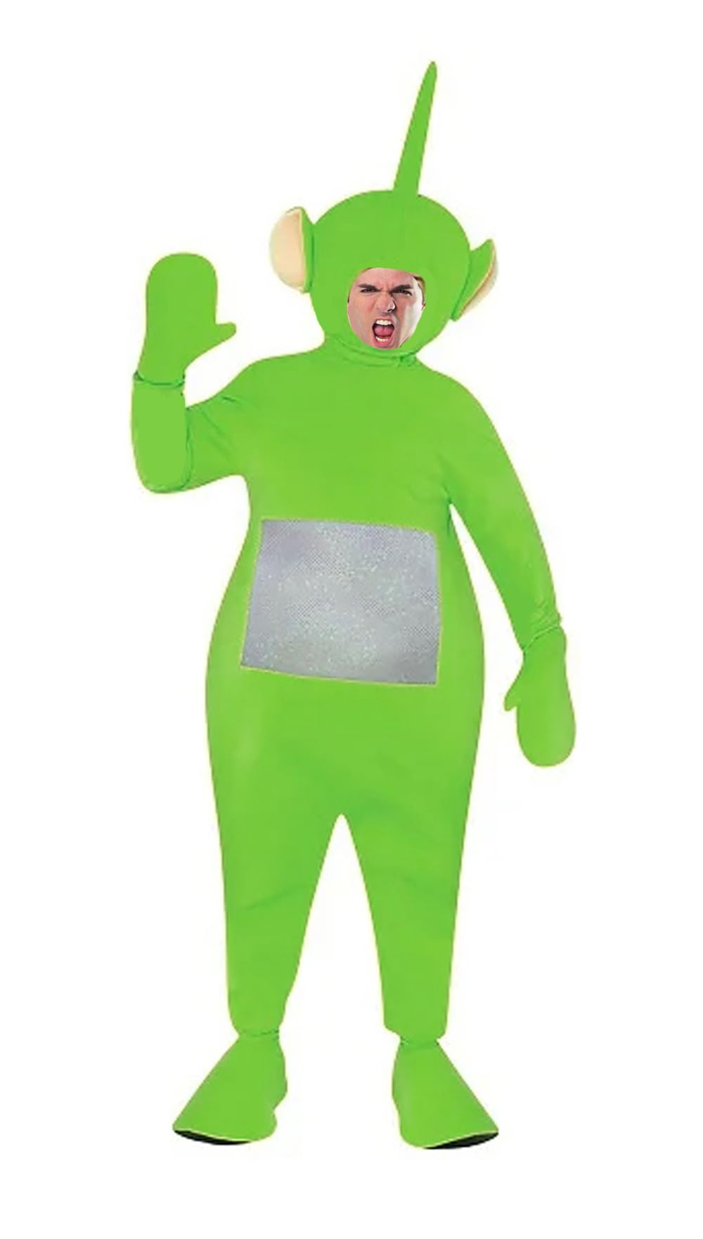 MJPARTY Adult 90s TV Cartoon Costume Deluxe 2000s Television Fancy Dress Outfit (Green)