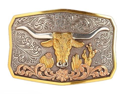NOCONA Longhorn Cactus Antique Gold - Acc Buckle