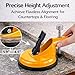 Adjustable Height Setter - Professional Countertop Leveling Tool, Floor Gap Fixer Tool with Enhanced Vacuum Suction Cup for Leveling Countertops, Tile, Wood Flooring Installation (Yellow)