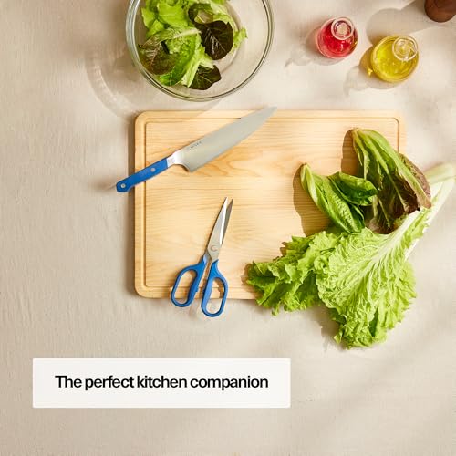 Image of Misen Heavy Duty Kitchen Shears - Stainless Steel, Versatile and Easy Clean Scissors for Meat, Herbs and Veggies - Ambidextrous Comfort Handle - Professional Grade - Blue