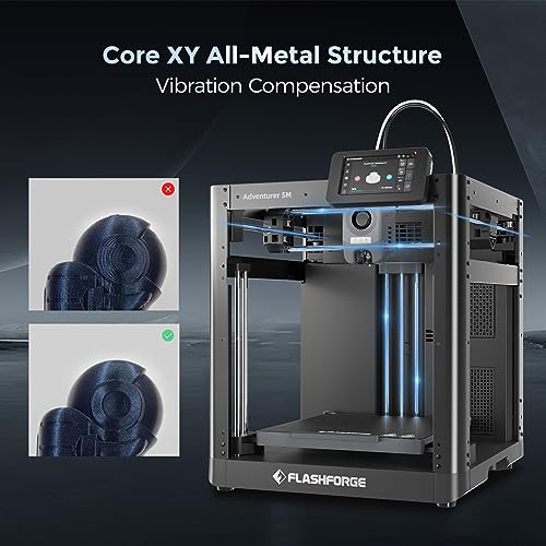 FLASHFORGE Adventurer 5M 3D Printer with Fully Auto Leveling, Max 600mm/s High Speed Printing, 280°C Direct Extruder with 3S Detachable Nozzle, Core XY All Metal Structure, Print Size 220x220x220mm 8 FLASHFORGE Adventurer 5M 3D Printer with Fully Auto Leveling, Max 600mm/s High Speed Printing, 280°C Direct Extruder with 3S Detachable Nozzle, Core XY All Metal Structure, Print Size 220x220x220mm - Image 6