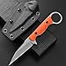 Gtkii GTK341 Fixed Blade Knife K110 Steel Blade G10 Handle Full Tang EDC Tool Knifes for Outdoor Camping Adventure(Orange)