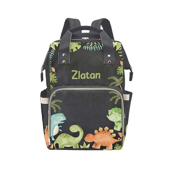 Liveweike Heart Personalized Diaper Bag Backpack Custom Name Daypack Large Mommy Bag for Teen Girl Boy Student