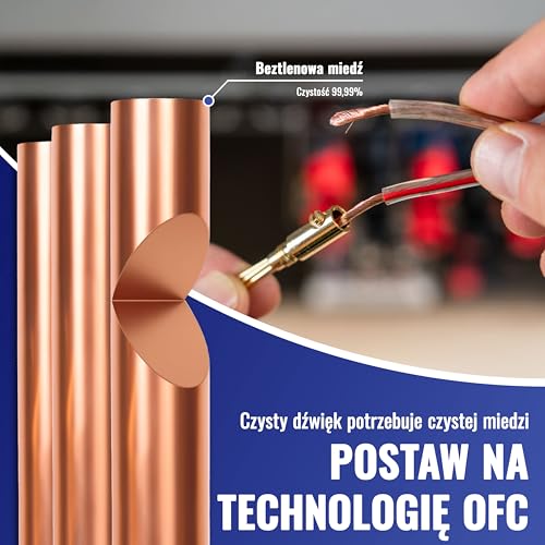 Poppstar kabel głośnikowy, 30 m, 2×2,5 mm² (żyła wewnętrzna z litej miedzi OFC 99,99%, z przezroczystą osłoną PVC)