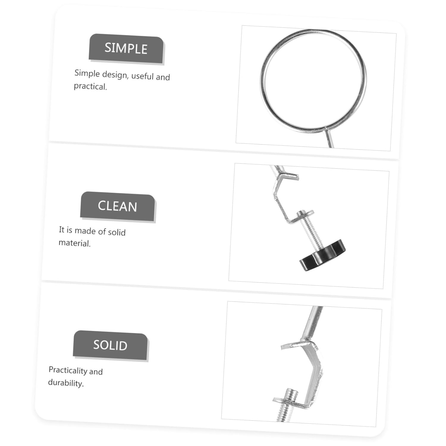 12pcs Laboratory Stand Retort Clamp for Secure Support of Beakers Flasks Experiment Equipment