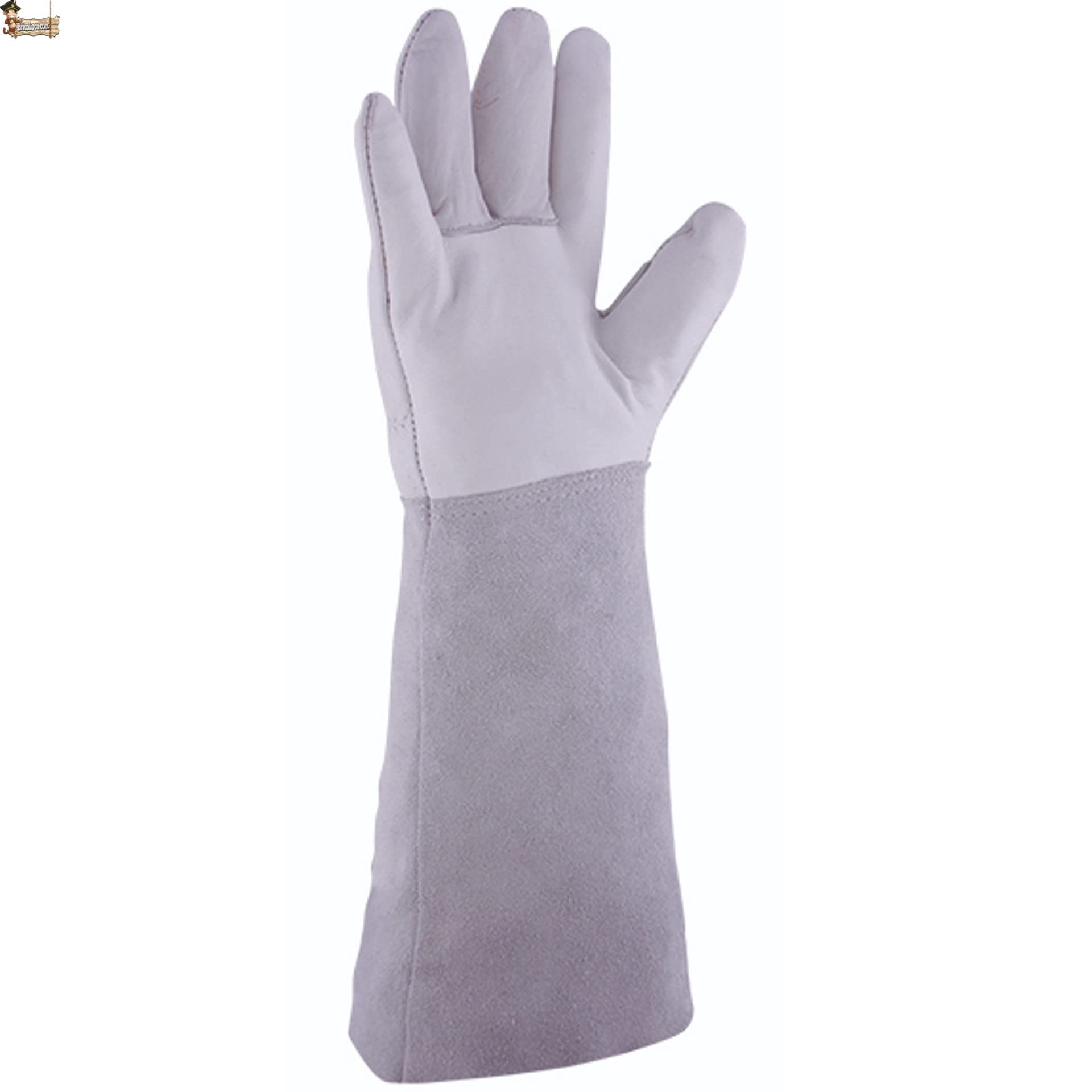 BricoLoco.com Guantes soldador TIG. 72 PARES Trabajo soldadura para soldar con proceso TIG. Cuero piel flor y serraje. Largo 420 mm. Forro interior. (72, Talla 9)