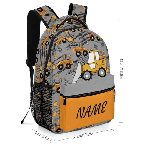 Custom Cartoon Car Truck Kids Backpack with Lunch Box Personalized Name School Bag for Girls Boys Customized 2 Piece Set Bookbag Back to School2