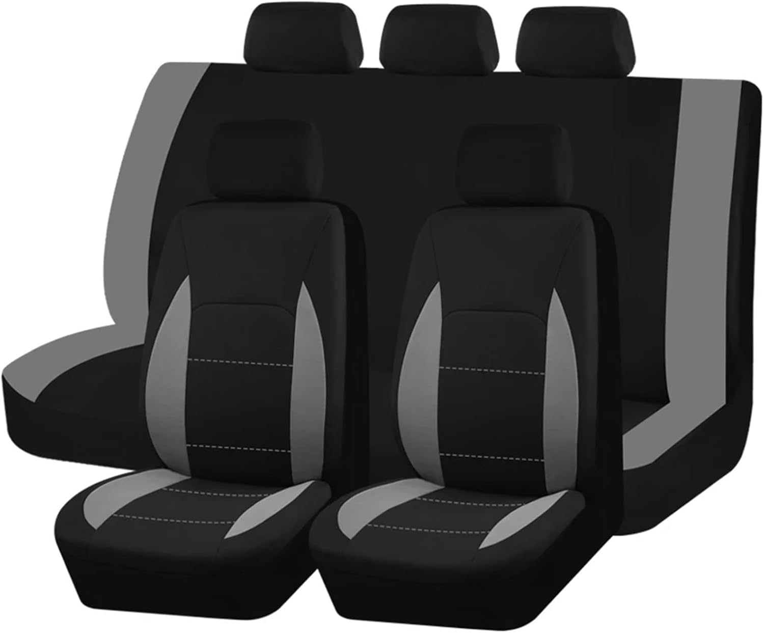 DBRTGCZZS Car Seat Cover Sets for Citroen C3/C3 Aircross/C3 Picasso/C4 Coupe/C4 Pallas/C4, Car Seat Covers Breathable Auto Seats Protectors Car Seat Protectors,Grey