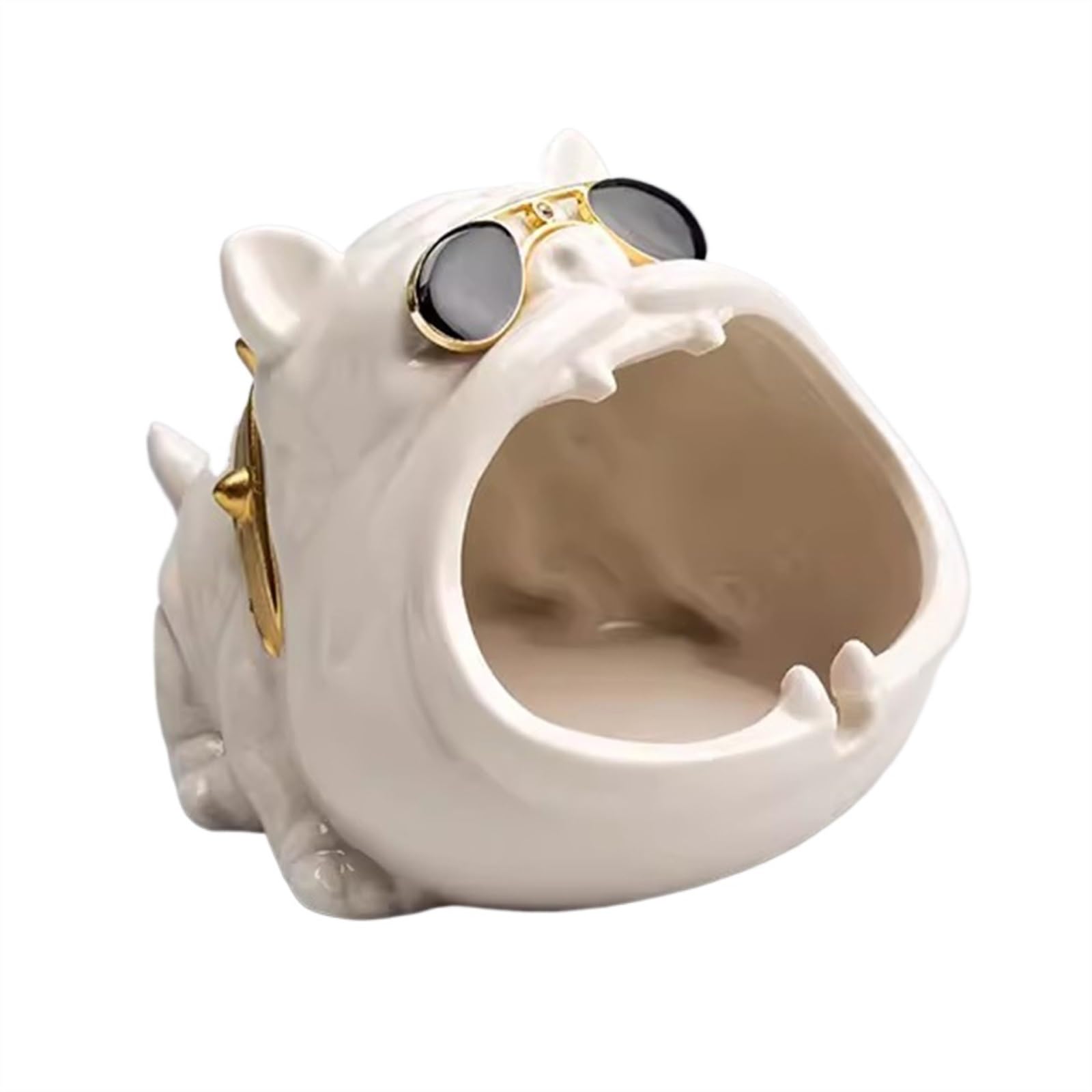 Wqqyu6hkf White Indoor Decorative Ashtray Cigar Outdoor For Cigarettes Large Indoor Home Decoration For Desktop(White)