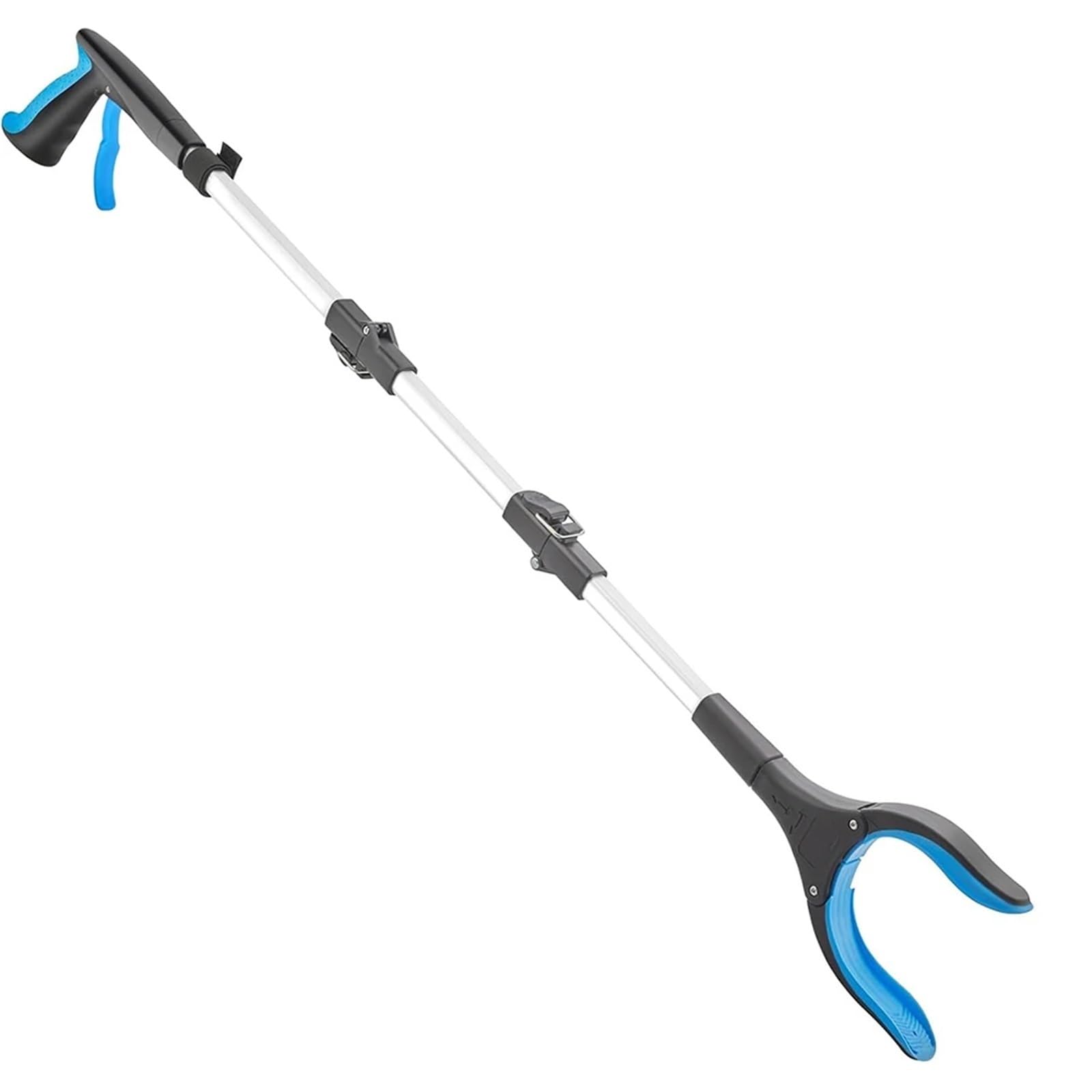 Recogedor Pinza Superior Herramienta de alcance de agarre con mandíbula ancha, recogedores de basura plegables, herramienta de alcance de mango largo, palo de recogida de basura resistente de 43 pulga