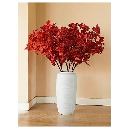 29+ Elegant Fall Wreaths to Enhance Your Home Decor 3 MISSPIN Thanksgiving Decorations 6 PCS Fall Decor Artificial Silk Maple Leaves Branches Set 35.43 Inch Fall Stems Faux Maple Leaves for Wedding Bouquet Table Centerpieces