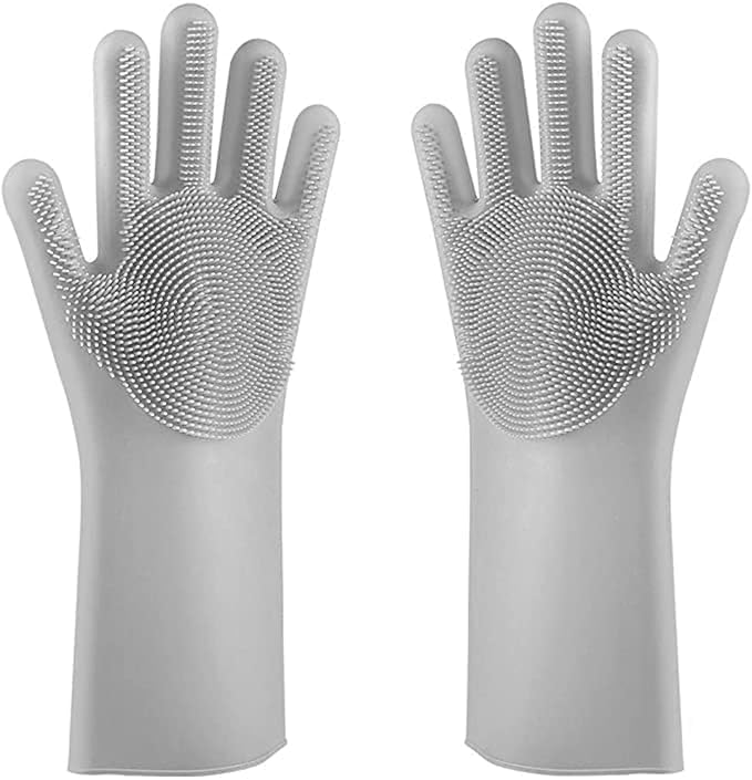 Gloves Magic Silicone Dish Washing Gloves, Silicon Cleaning Gloves, Silicon Hand Gloves for Kitchen Dishwashing and Pet Grooming, Great for Washing Dish, Car, Bathroom (Multicolour, 1 Pair) (B0DC17Z8X4) Amazon Price History, Amazon Price Tracker