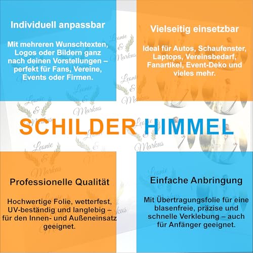 NEU! Individuell gestaltbare Aufkleber – selbstklebend, wetterfest, glänzend – viele Größen und Mengen (3×3 cm bis 130×130 cm und 1 bis 1000 Stück wählbar)