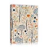 カラフルなモダンネイチャーキャンバスアートワークプリントリビングルーム寝室オフィス壁装飾60x72cmインナーフレームのための自由奔放に生きる抽象的な木のキャンバスウォールアート写真