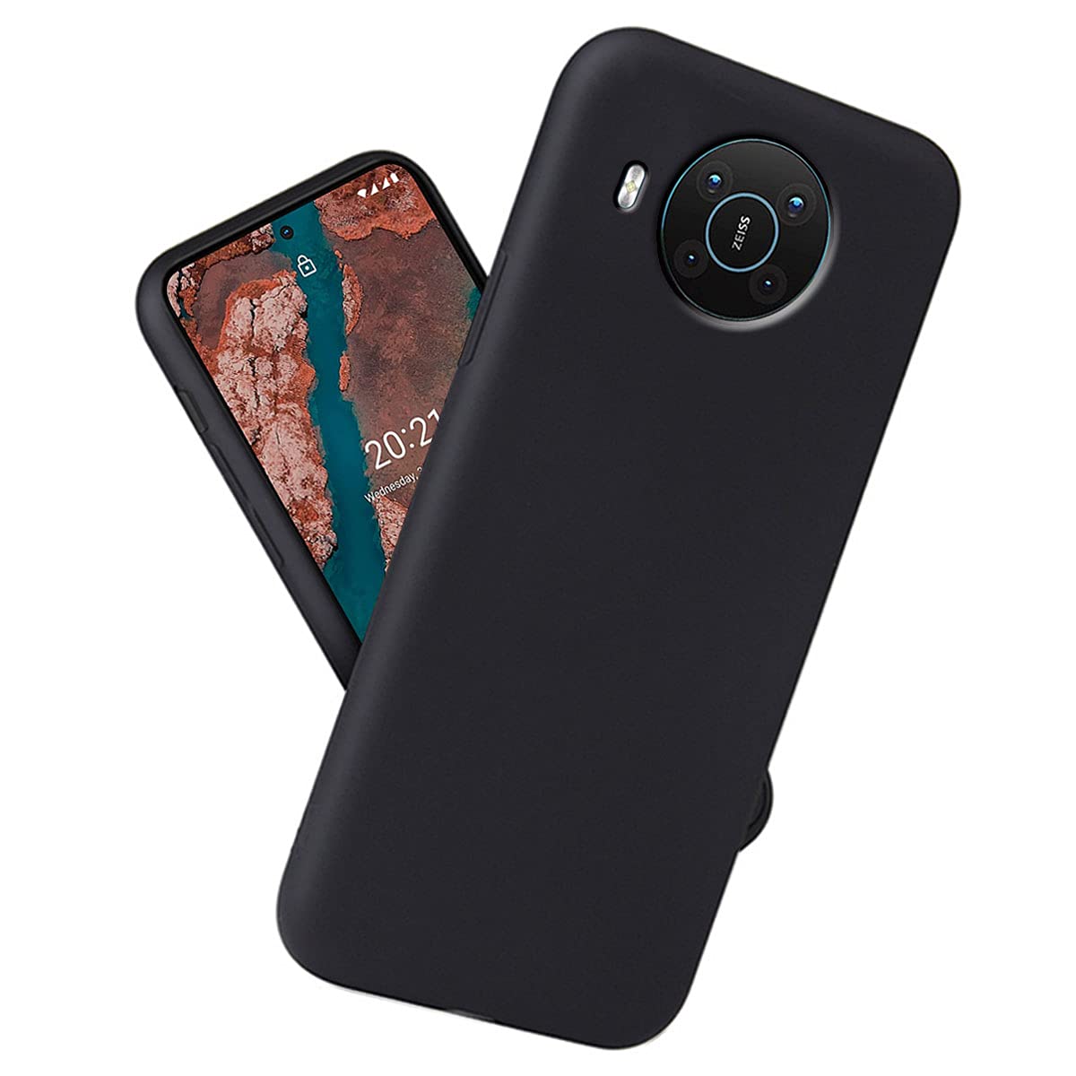 YDGCMJ Compatible with for Nokia X10 / Nokia X20 Case Black Thin Soft Silicone Shockproof Full Body Protective Bumper, Black Phone Case Cover for Nokia X10 / Nokia X20 (6.67")- Black