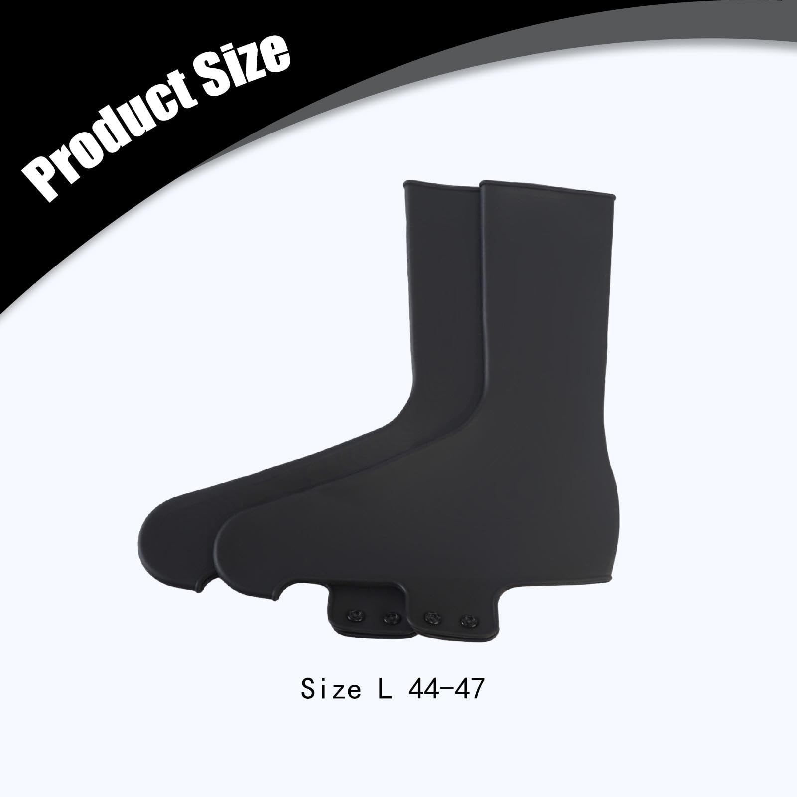 Lot de 2 Couvre-chaussures Imperméables et Coupe-vent En Silicone Antidérapant, Adaptés Aux et à La Pratique de L'équitation Professionnel, Noir L