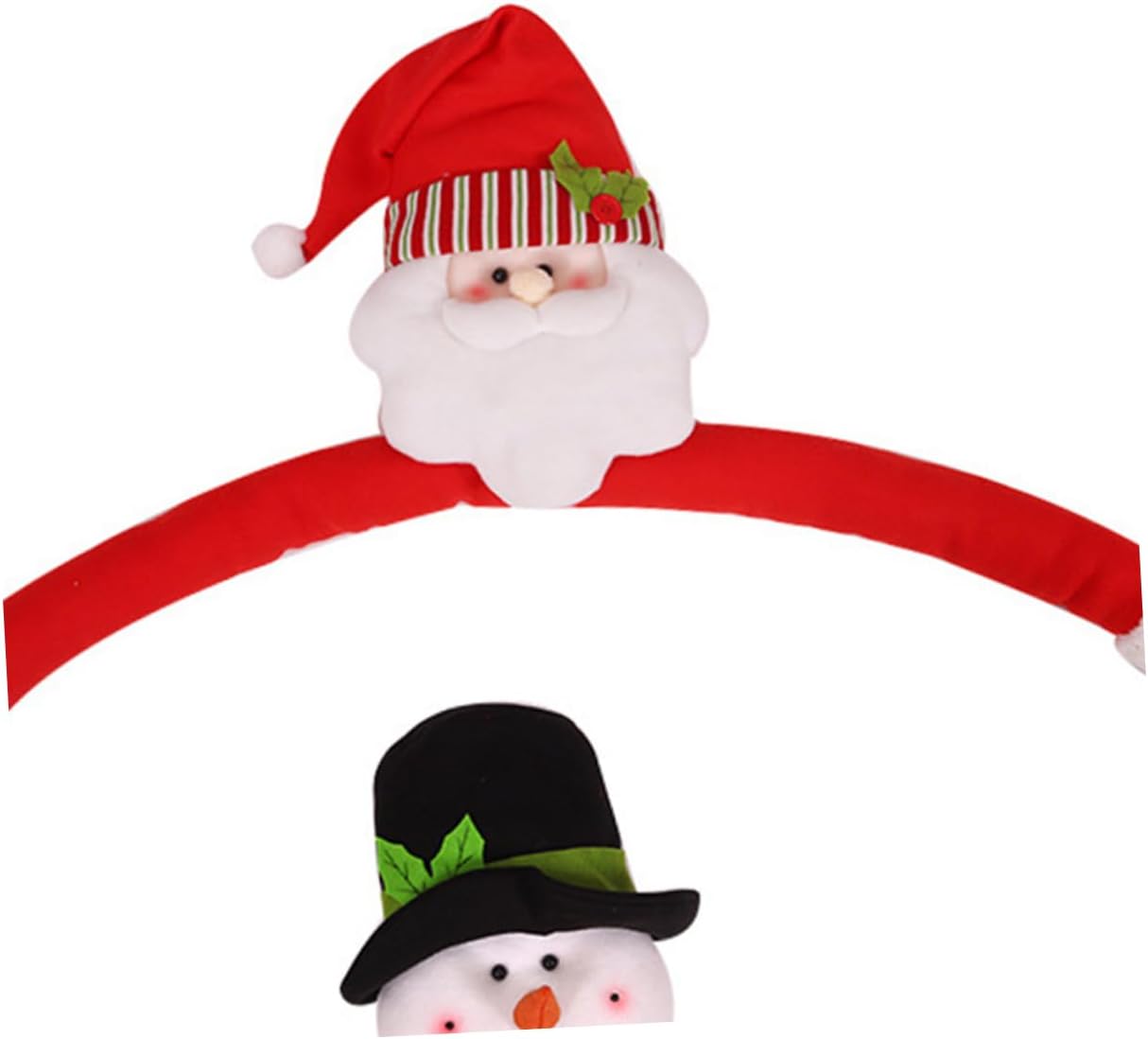 2pcs Christmas Tree Santa Snowman Ornaments Christmas Tree Topper Snowflake Decoration