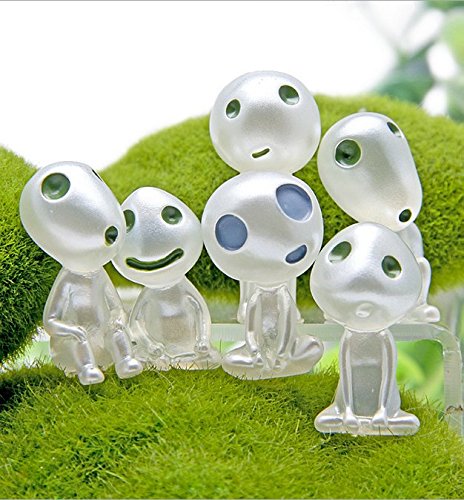 Amoy.B Hayao Miyazaki Micro-Paysage poupée 6 Elfes d'arbres Jardinage décoratif Fleuri Micro-Paysage inséré de Fleurs en Pot * 1