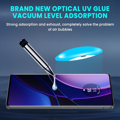 Image of FIRST MART UV Privacy Tempered Glass for Motorola Edge 40 | Anti-Spy 9H Curved Screen Protector, Edge-to-Edge, Case-Friendly | 1 Pack