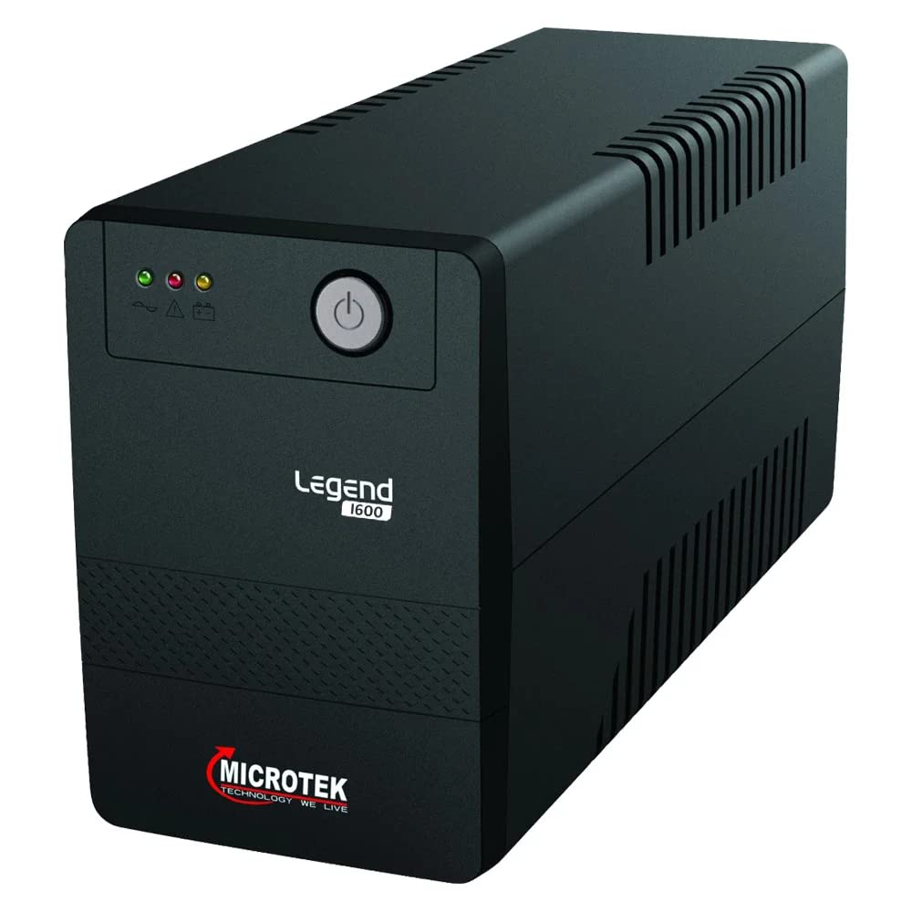 Microtek Legend 1600 Line Interactive UPS 1600VA/960W, Micro Processor Based UPS System, an Ideal Power Backup & Protection for Desktop PC & Home Office with 2 Years on Electronics & 1 year on Battery