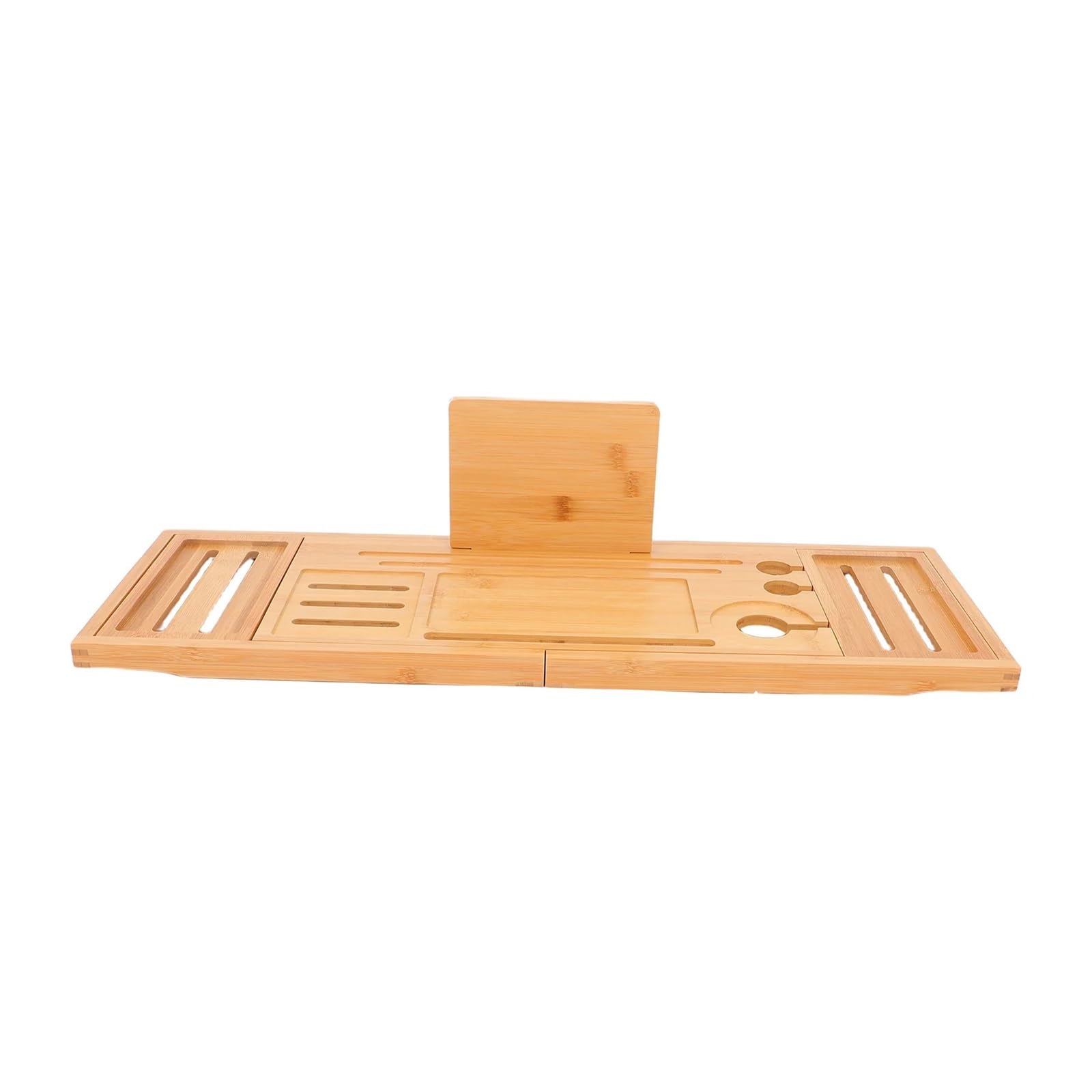 Vassoio espandibile in bambù per vasca da bagno, antiscivolo, 1 ripiano accessorio per spa per bagno e casa, perfetto per relax e tempo libero