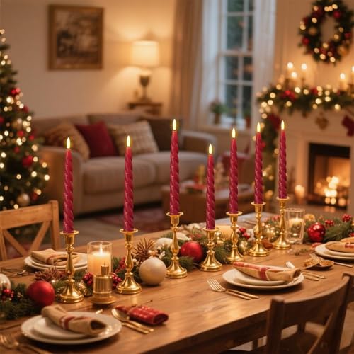 Image of Wondise Flameless Taper Candles with Remote Timer