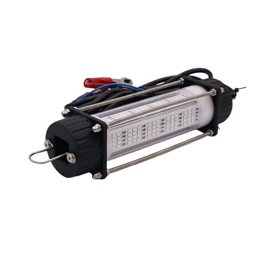 Podwodna lampa wędkarska 120 W/180 W o dużej mocy do łodzi 12 V, zanurzalna przynęta IP68 z obudową ze stali nierdzewnej, kabel 7 m, zielony/żółty/biały