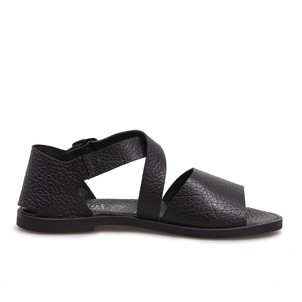 Felmini - Scarpe Donna - Innamorarsi Com Carol C047 - Sandali Piatte - in Pelle Genuina - Nero