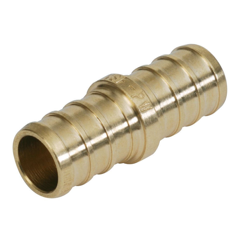 SharkBite1/2 Inch Crimp Coupling, Brass Plumbing Fitting, PEX Pipe, PE-RT, UC008LFA