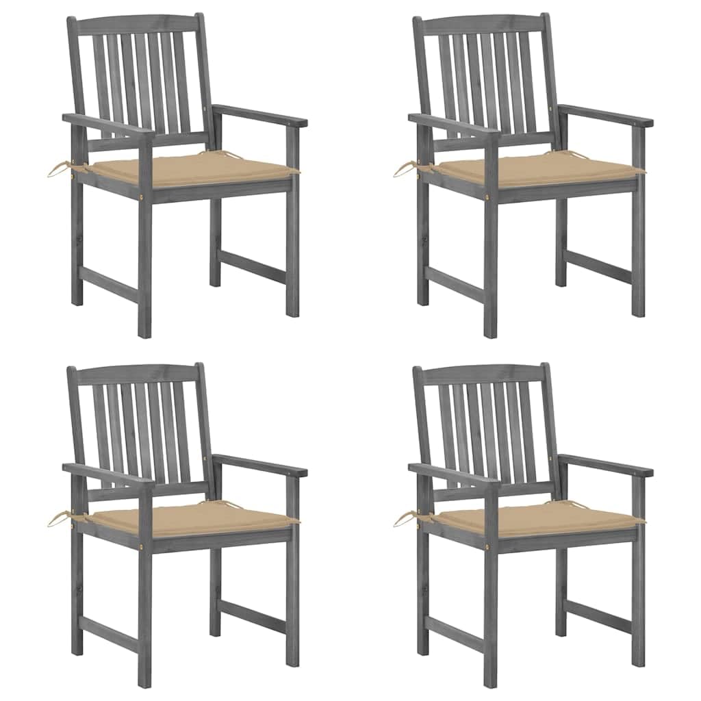 Chaises de jardin avec coussins pour repas de terrasse et soirées d'été en plein air