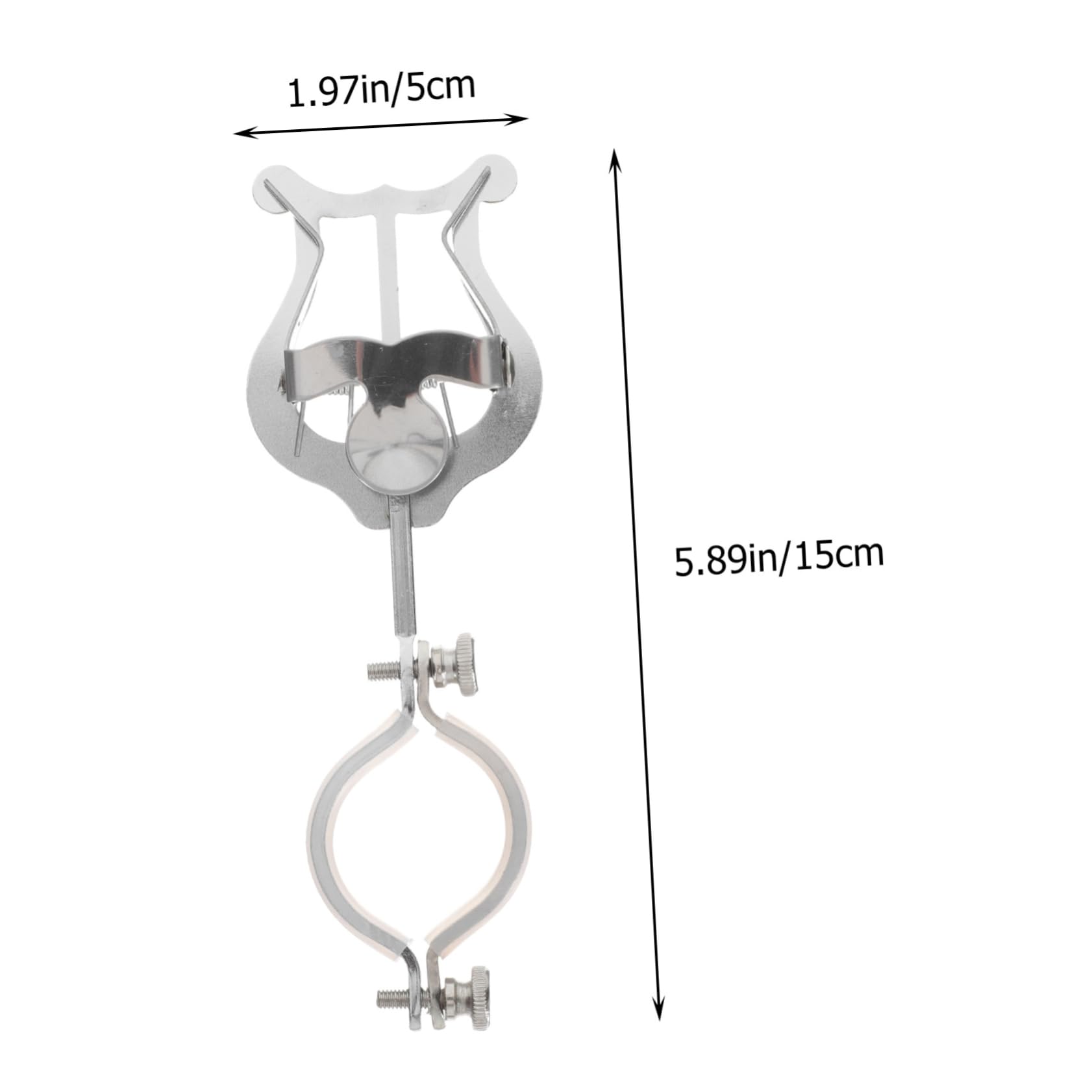 ibasenice Metal Trumpet Lyre Marching Band Clarinet Music Score Clip Holder Accessory