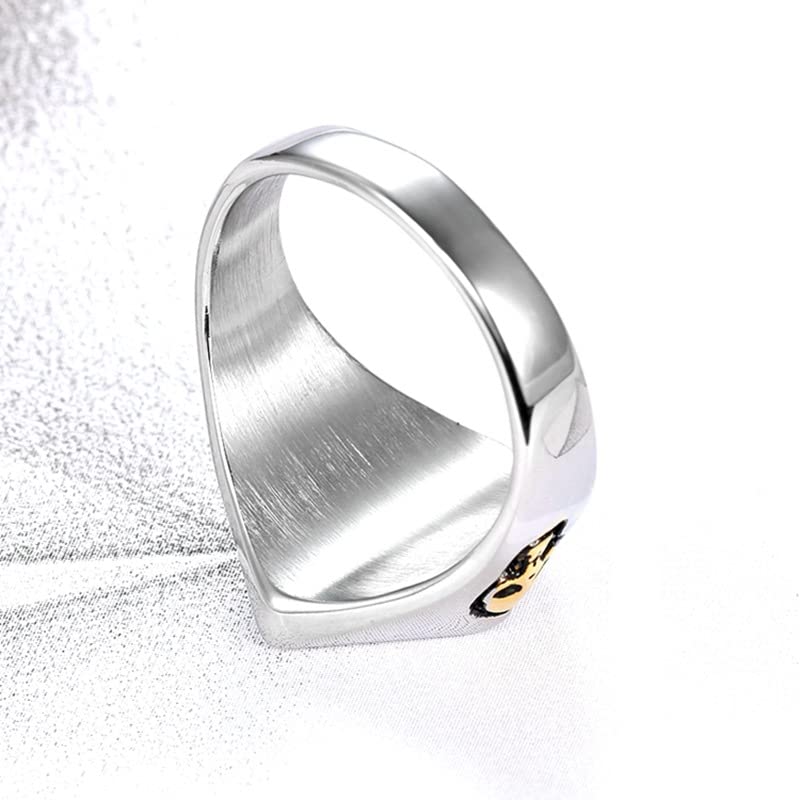 Stainless Steel Punk Biker Gothic Number 13 Skull Ring Size 7-152