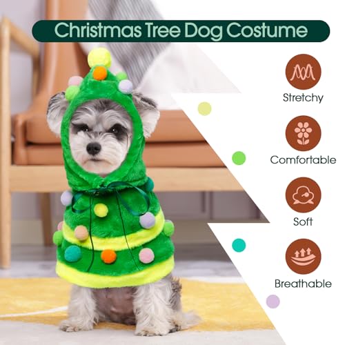 Disfraz de árbol de Navidad para perros tamaño mediano miniatura 5