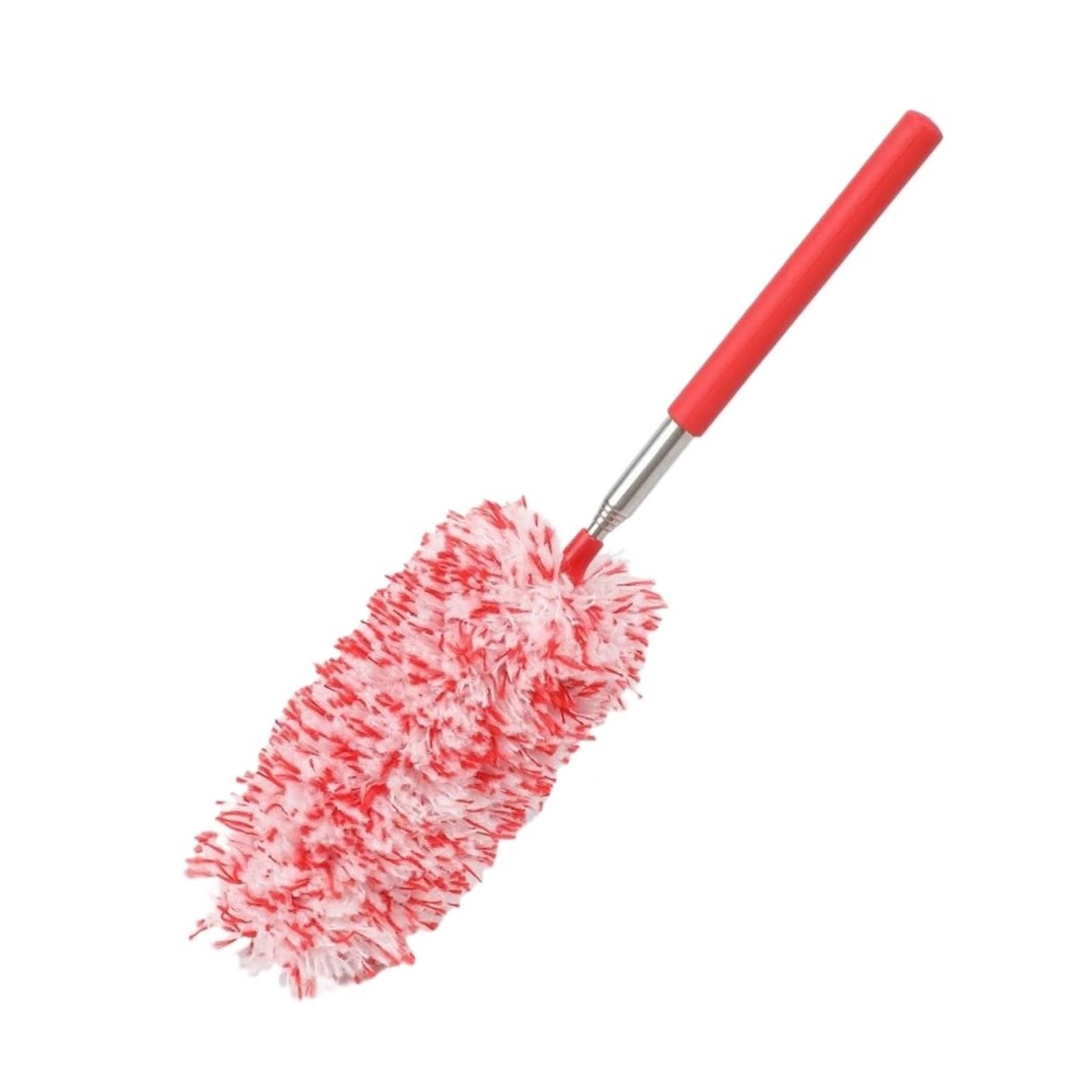 Extendable and Washable Microfibre Feather Duster, Reachable Cleaning Tool, Small Dusters for(Red)