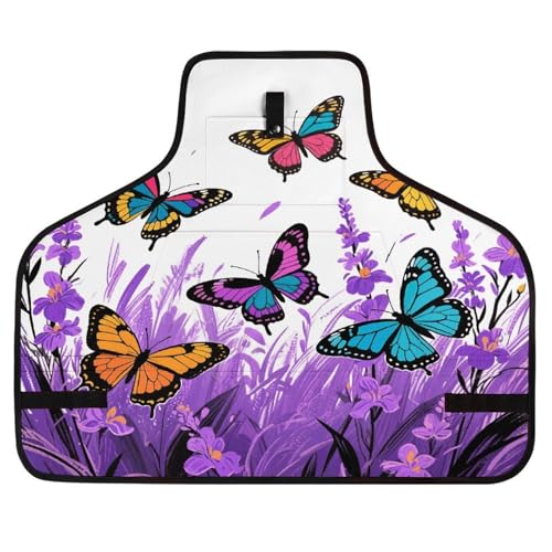 Delantal para Carpintero con Mariposas Coloridas y 9 Bolsillos miniatura 1