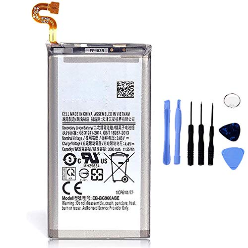Ellenne Batería Compatible con Samsung Galaxy S9 G960 EB-BG960ABE de Alta Capacidad 3000 mAh con Kit de desmontaje Incluido