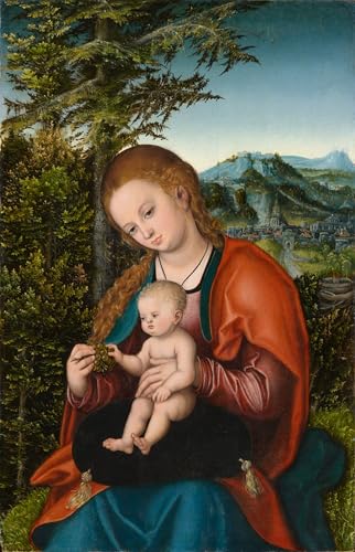 Pintura al óleo clásica de Lucas Cranach: impresión de alta calidad sobre lienzo de 60x90cm