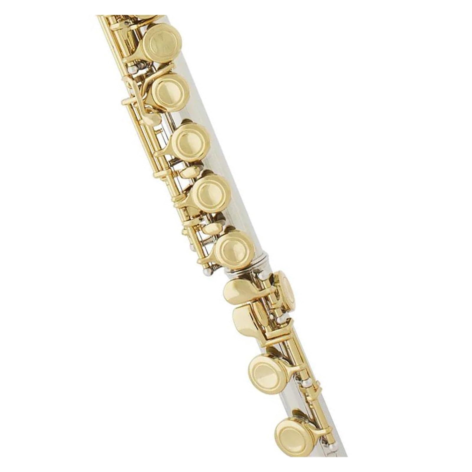 flet prosty 16-otworowy flet zamknięty w tonacji C, biała miedź, posrebrzany instrument, klawisz E z pudełkiem. Instrument dęty drewniany
