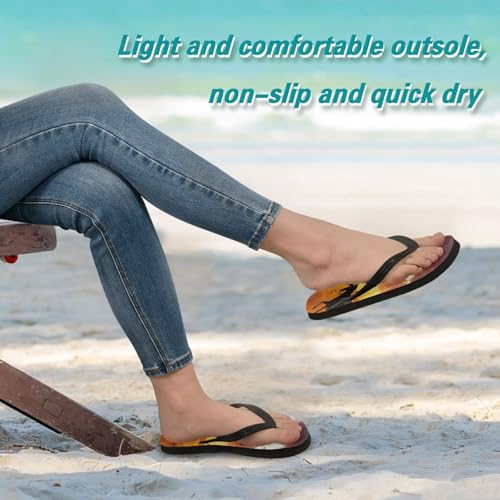 Nander Cowboy Rides A Horse Across The Desert Sandal Flip Flops of Men's & Women's,Beach Slippers Flip Flops Shower Shoes3