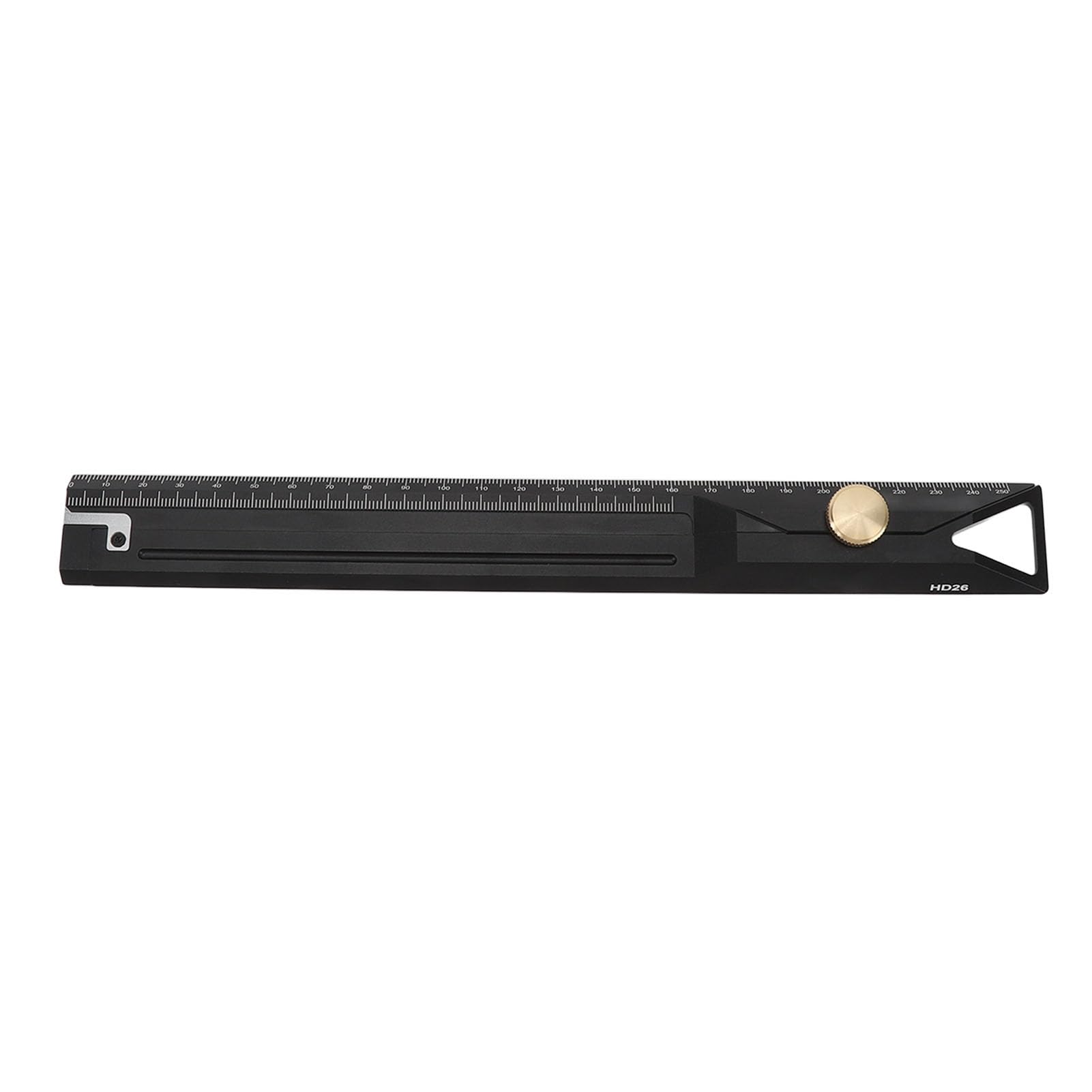 Haofy Righello Dritto in Lega di Alluminio da 25 Cm, Strumento di Misurazione Professionale per Ingegneria, Disegno e Lavorazione del Legno