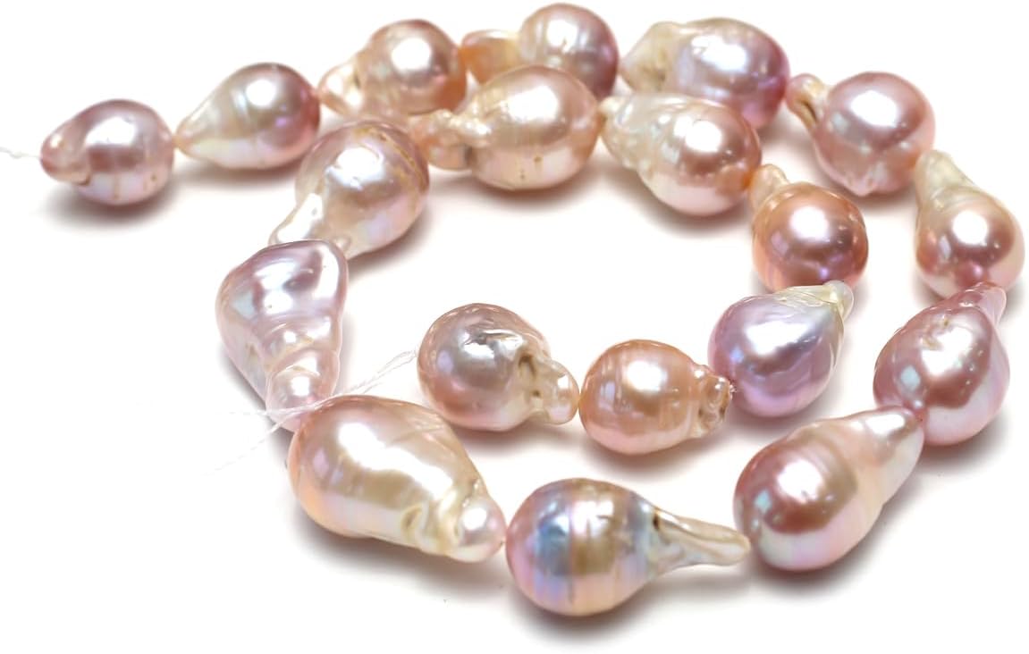 QSLLER Baroque Pearl Beads Irregular Natural Freshwater Cultured Pearl Beads for Jewelry Making Neckalce Craft DIY