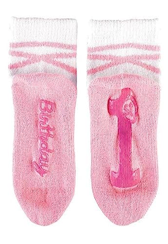 Amscan 3900935 1st Birthday - Girl's Pink Ballerina Socks Child 12-18 Mos.