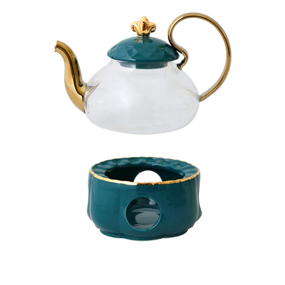 Juego de Tazas de té y café de Estilo nórdico Simple con Detalles Dorados de cerámica. Incluye 6 Tazas de té Transparentes con Bandeja de cerámica.