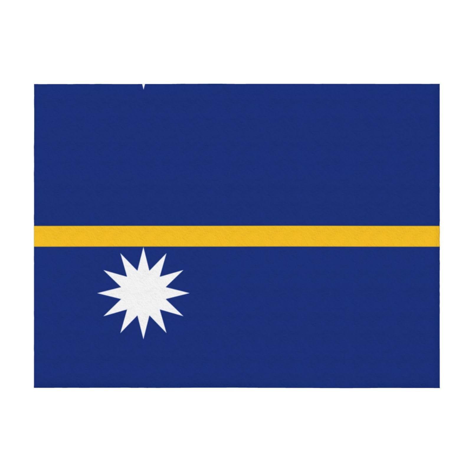 Couverture de lit en microfibre avec drapeau de Nauru EdWal